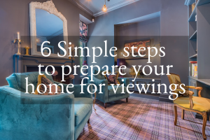 living room with caption '6 simple steps to prepare your home for viewings'
